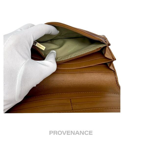 🔴 Burberry Long Snap Wallet - Haymarket Check Brown - Picture 7 of 12